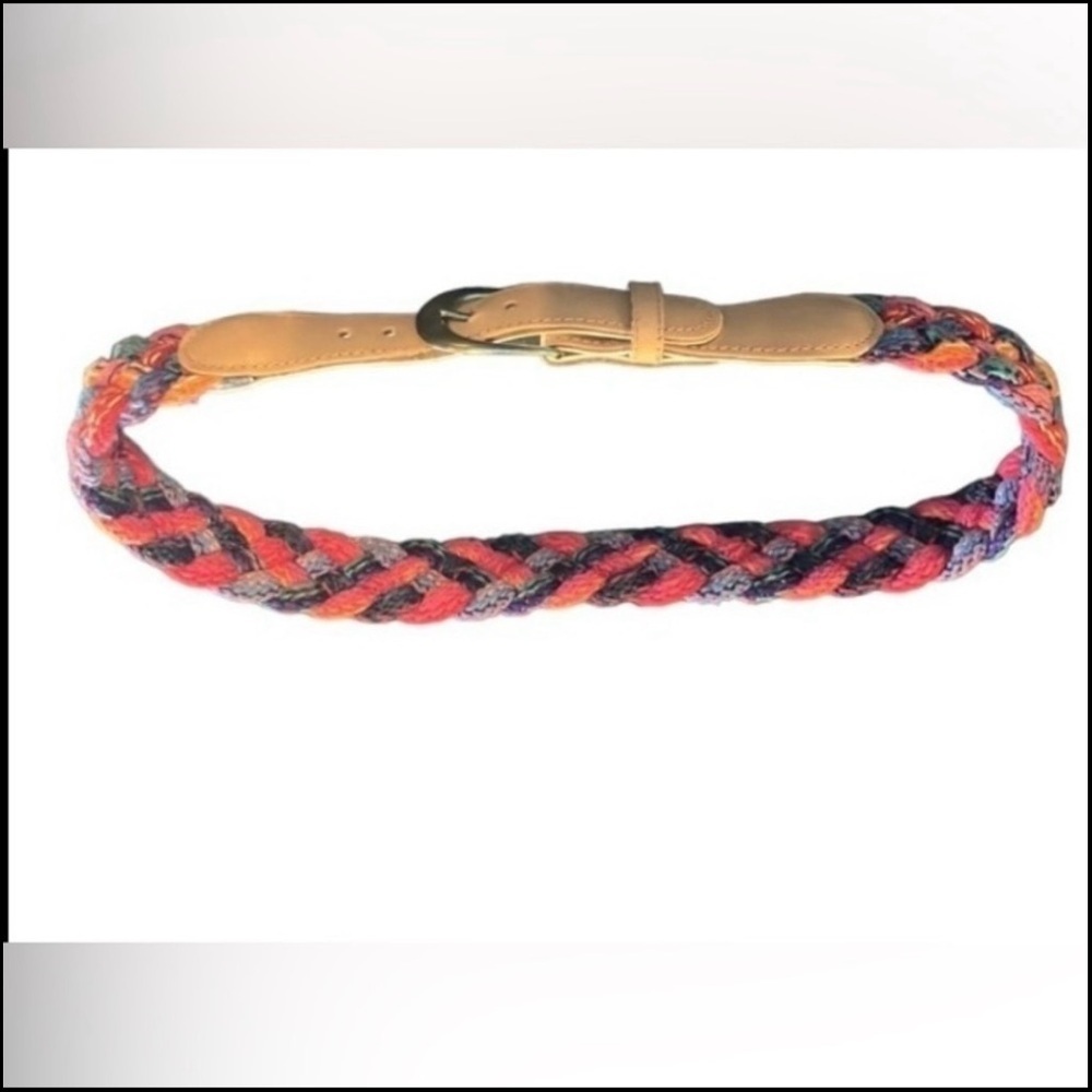 Pastels Thick Braided Belt Size Small